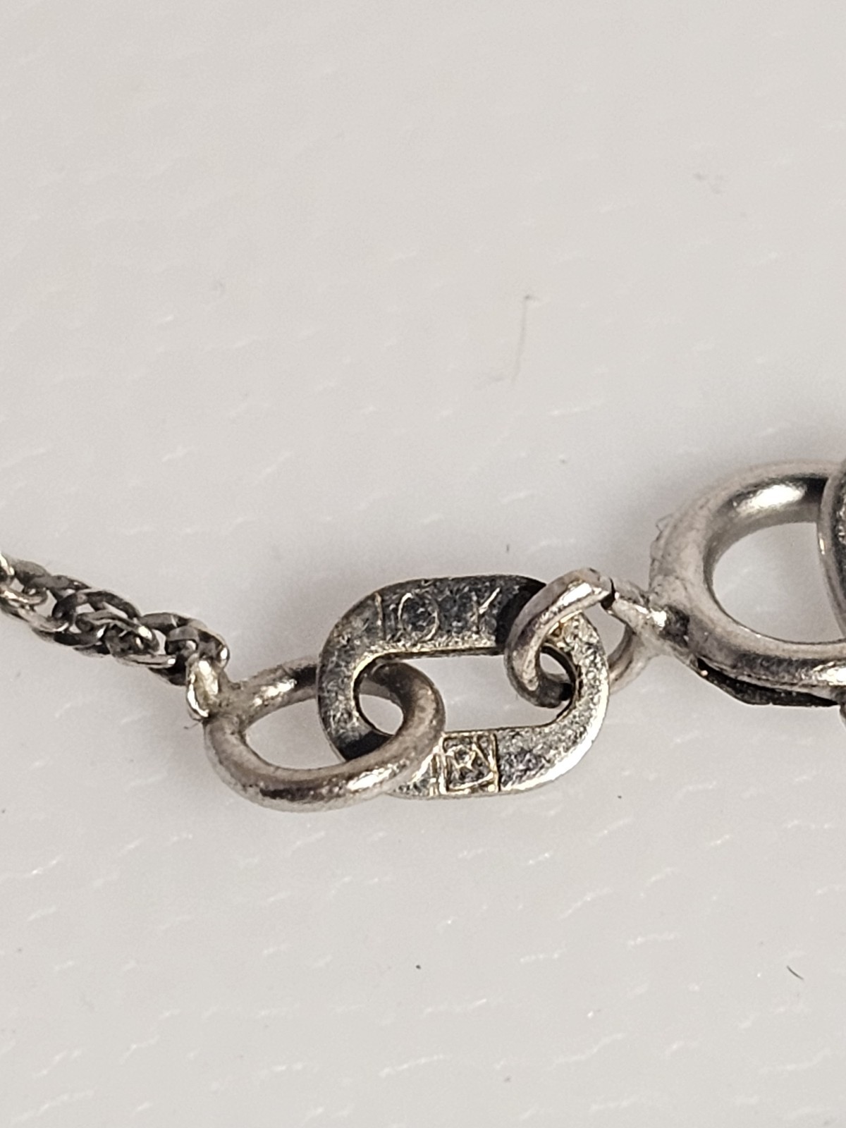 10k white gold chain pre 0.45mm marked R