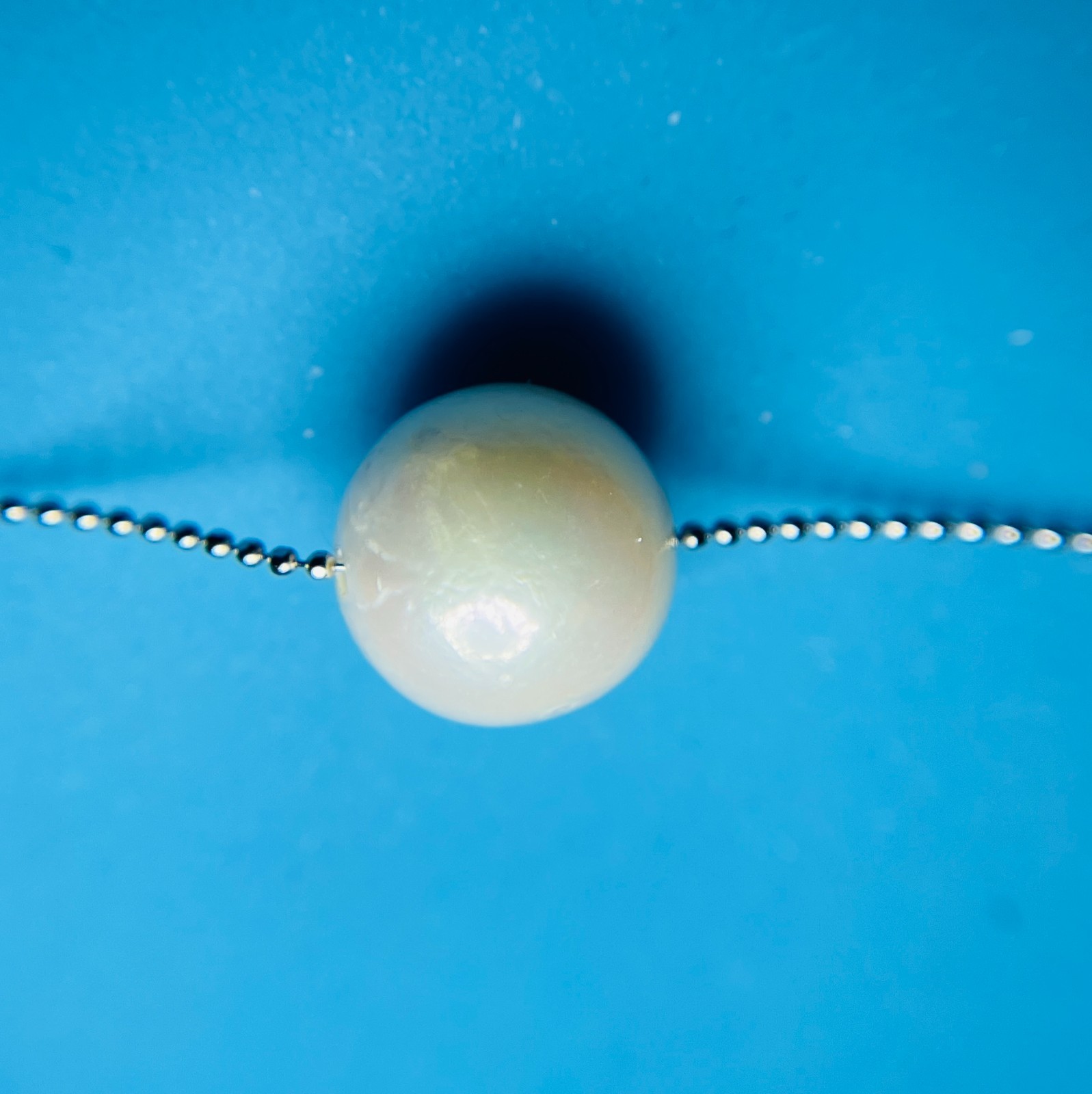 Honora 18 Inch 925 Sterling Silver Necklace, 11 mm Sliding Pearl Pendant – NEW!