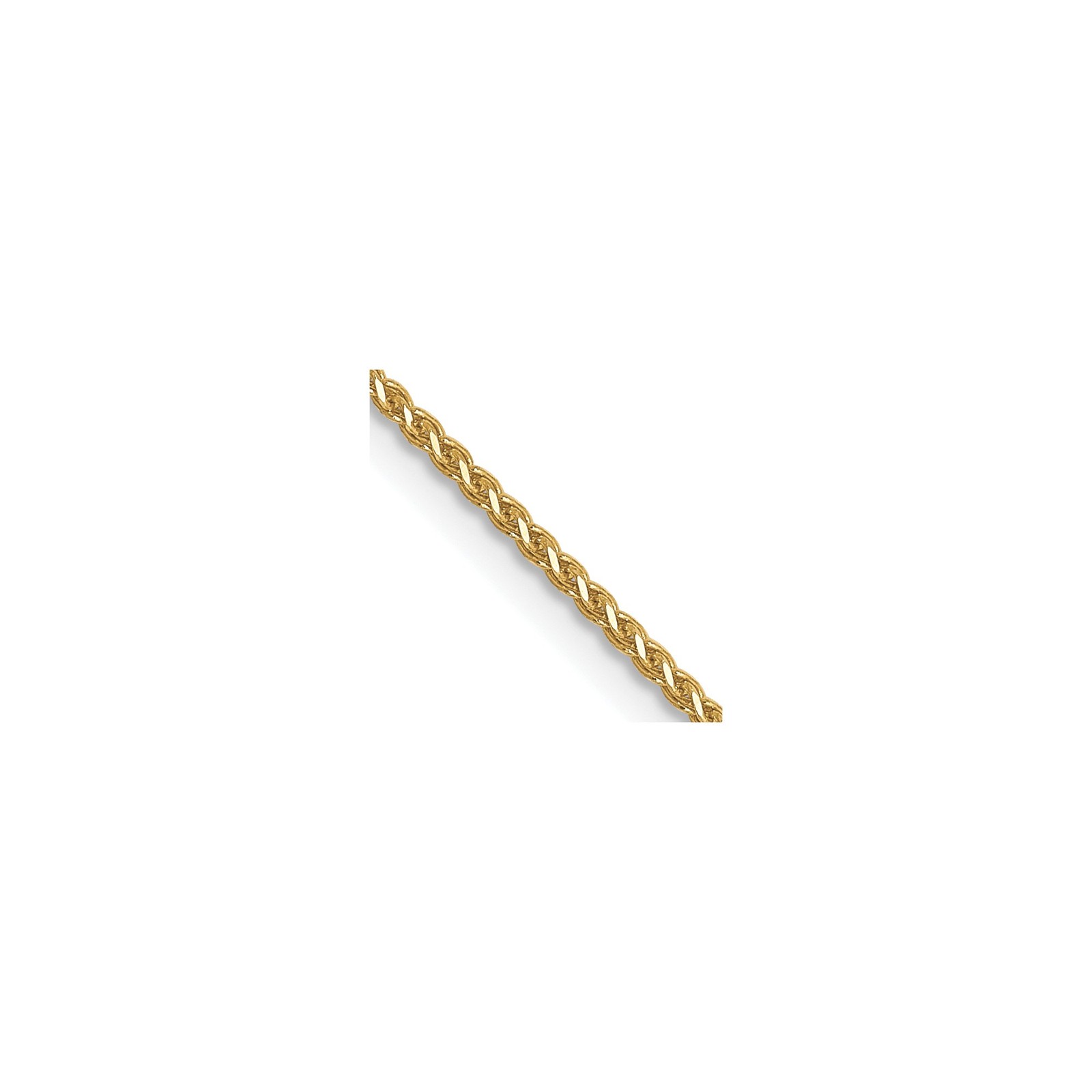 10K Yellow Gold 1-1.5mm Spiga (Wheat) Chain Necklace 16-24 Inch Mens Womens