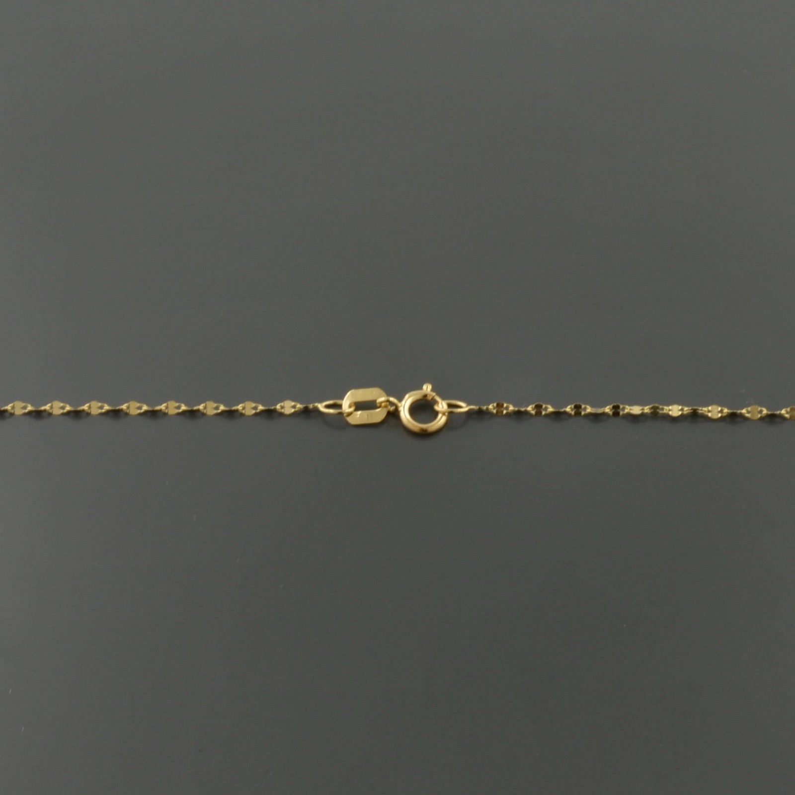 14K YELLOW GOLD 1.3MM POLISHED MARINE LINK 18 INCH NECKLACE