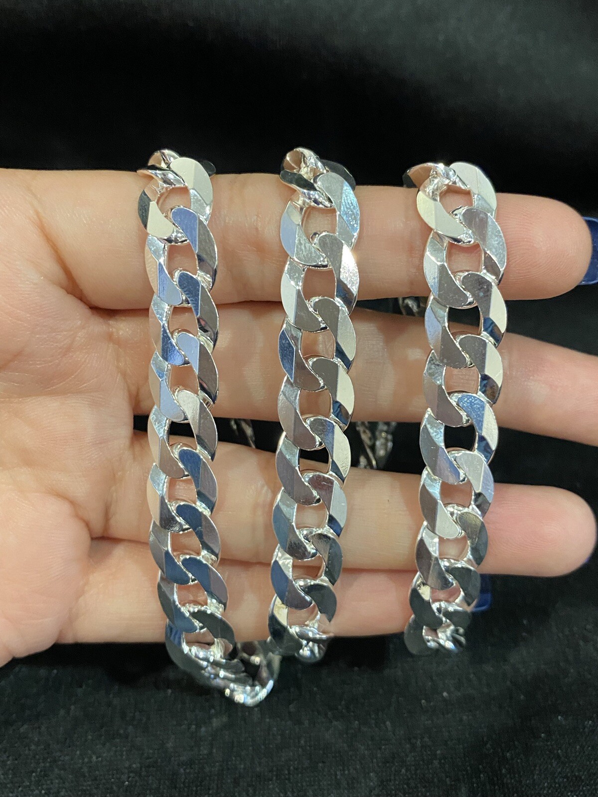 .925 Sterling Silver Men’s Male Womens Curb Cuban Link Chain Necklace 28″ LONG
