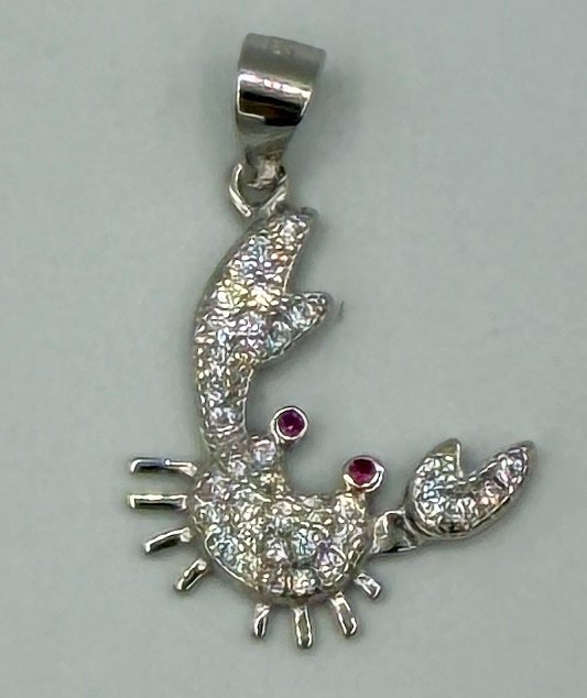 925 Sterling Silver Nautical Beach Theme Animal Pendants Charms Anchor Crab Wave