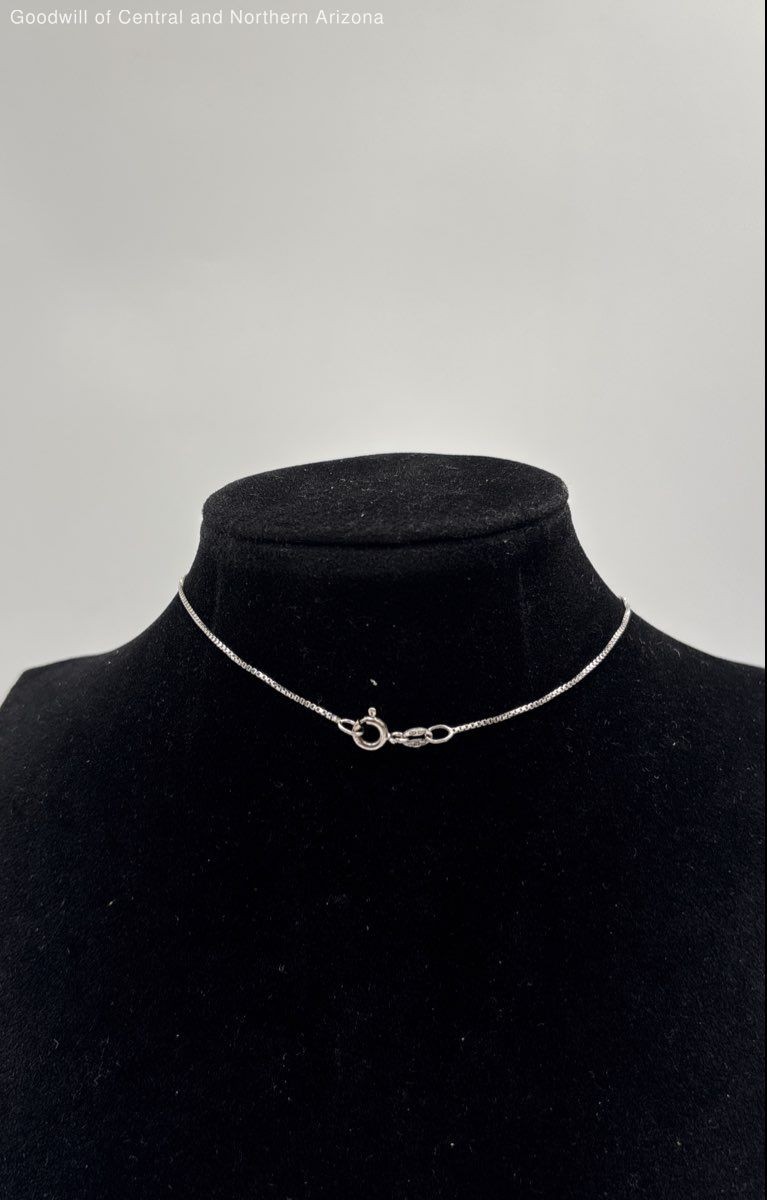 925 Sterling Silver Necklace w/Cross Pendant & Marcasite 6.12g