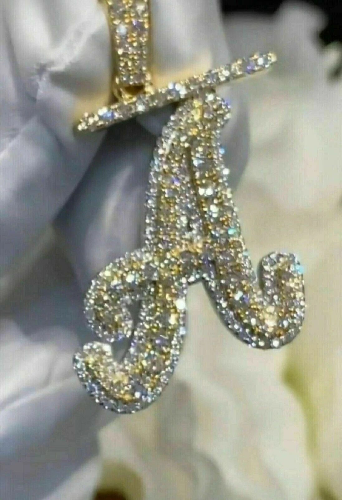 2Ct Lab Created Moissanite Round Pendant Real 10K Yellow Gold