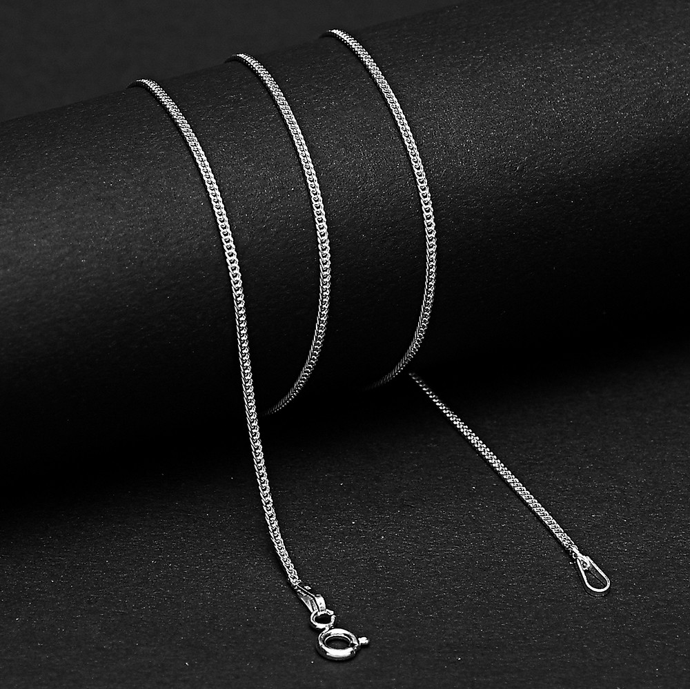 18″ 925 Sterling Silver Franco Chain Durable, Polished Everyday Necklace DGC1038