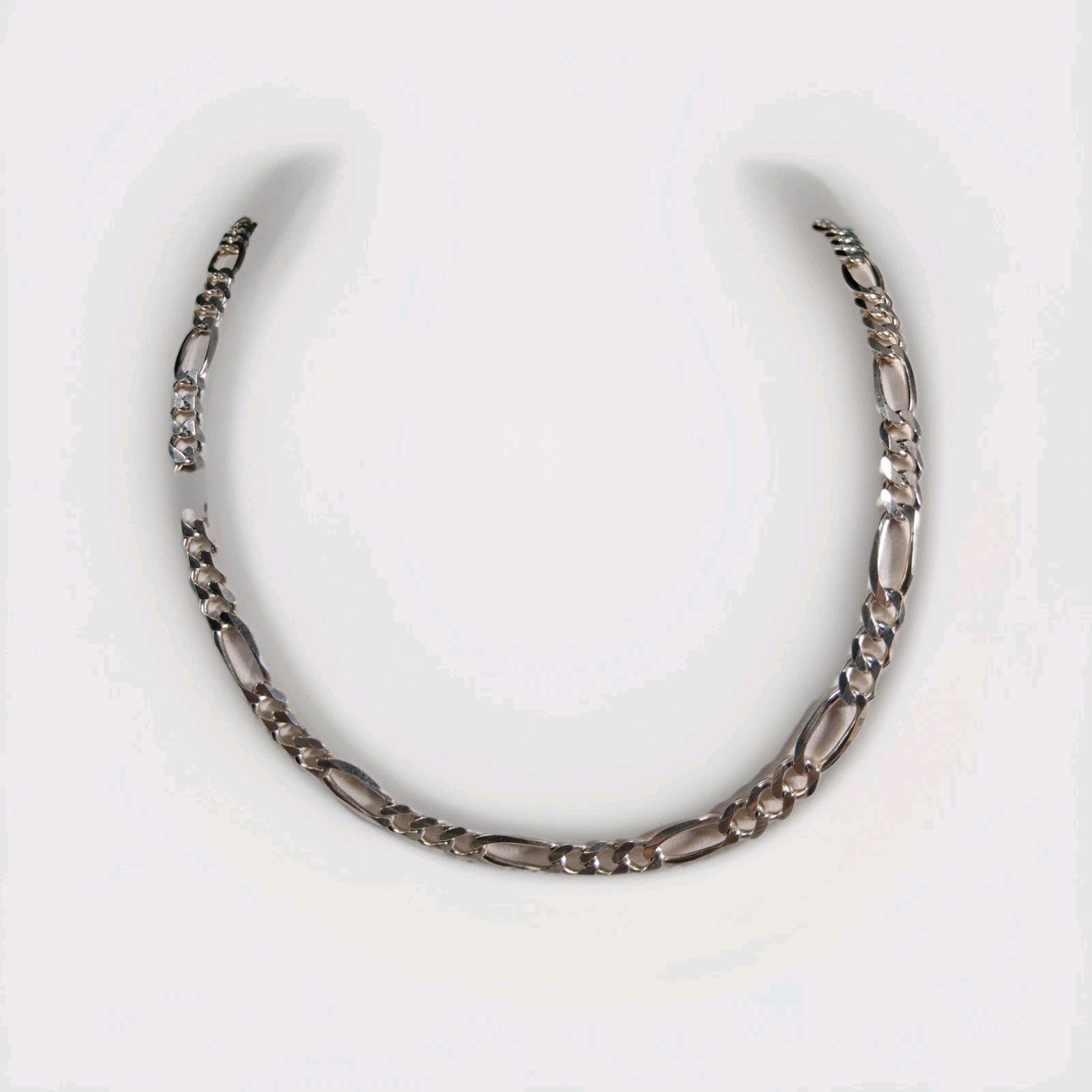 22″ Inch Figaro Chain 6mm Necklace 100% Authentic 925 Sterling Silver