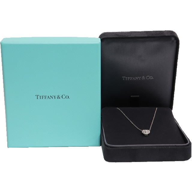 Tiffany & Co. Solest Heart Shape Necklace PT950 Diamond 0.85ct I VS2 NONE 655673
