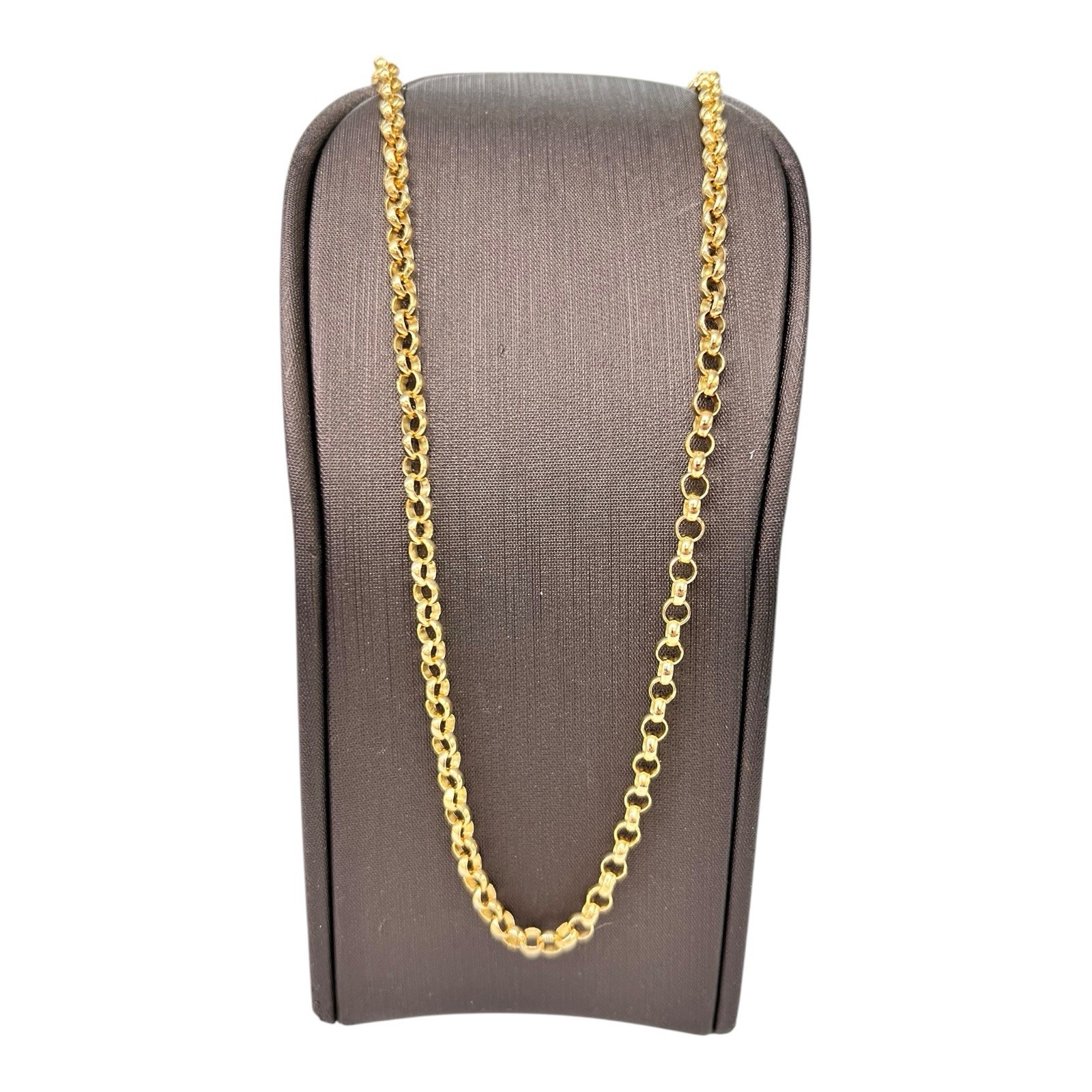 9ct 9k Yellow Gold Italian Round Belcher Chain Necklace 10.10 Grams 52cm. New