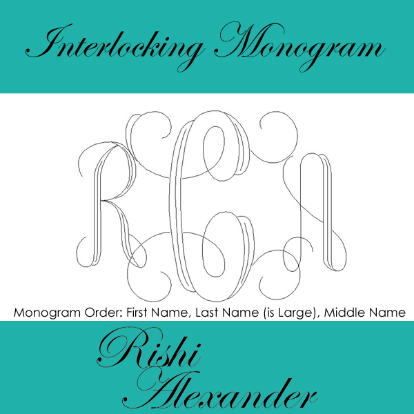 925 Sterling Silver Round Monogram Pendant or Charm All Sizes Personalized
