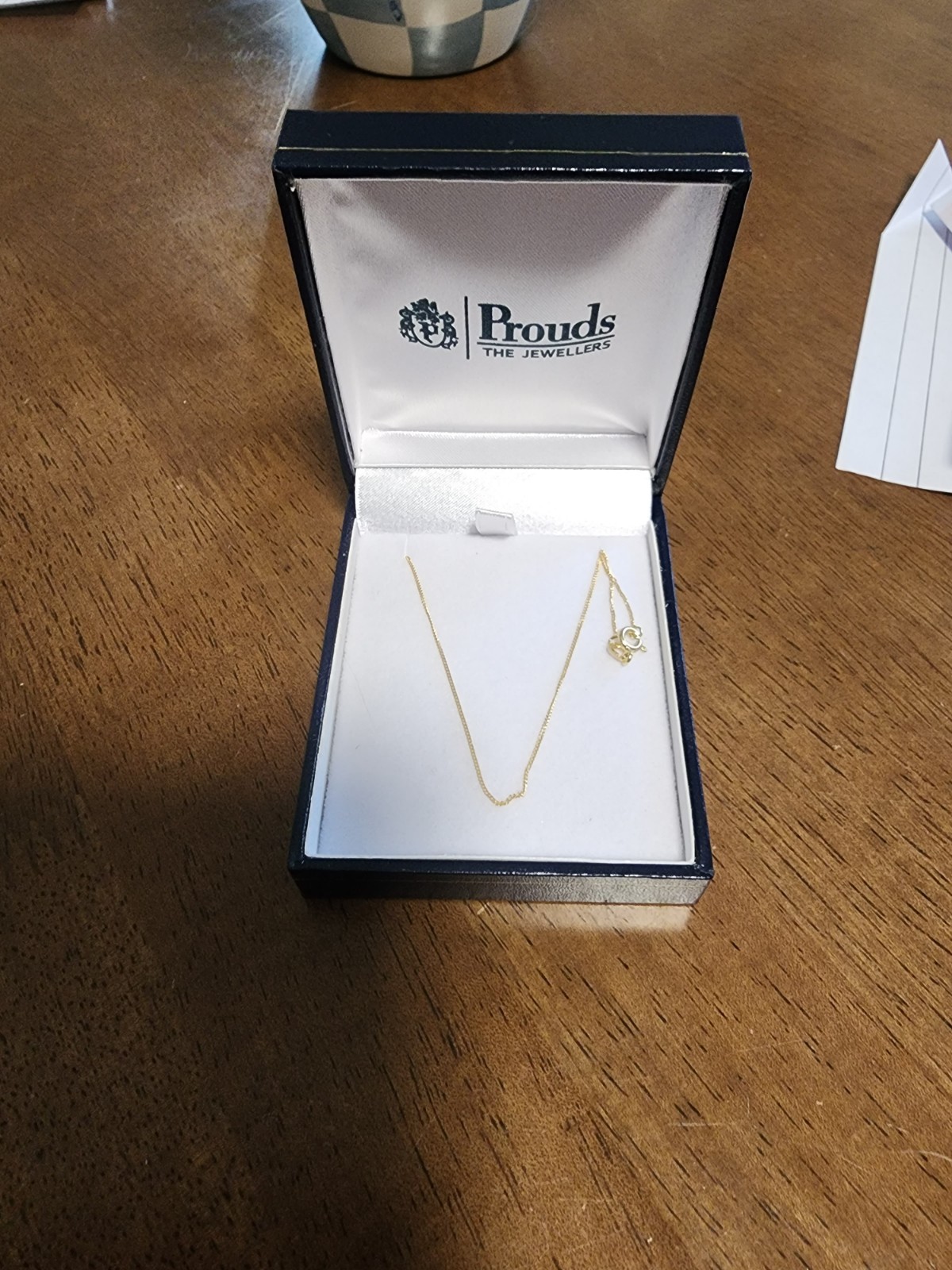 9ct Italian gold necklace, 50cm solid curb chain *new in box*