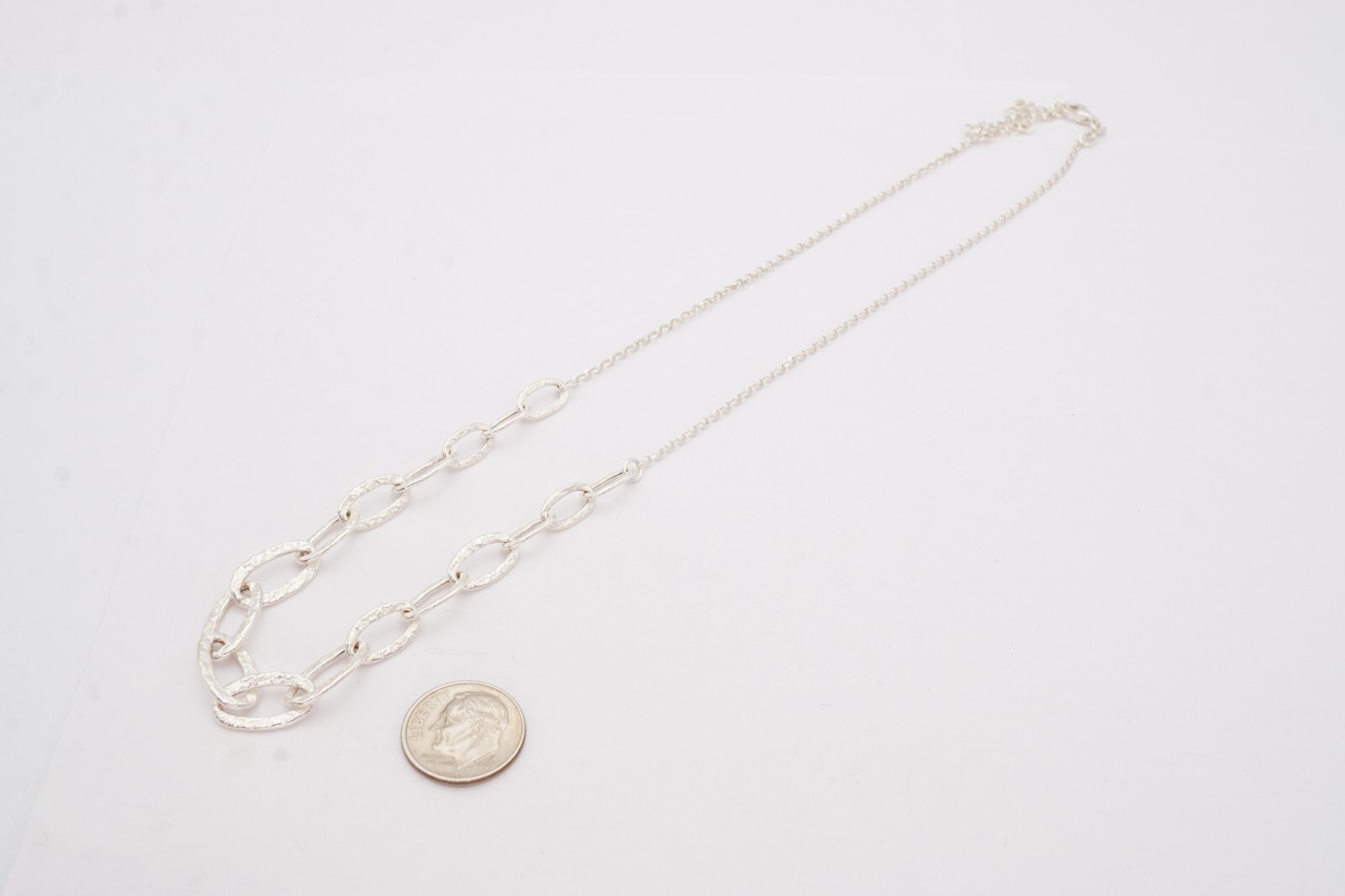 Sterling Silver 925 Necklace 20″ Oval Link Italy