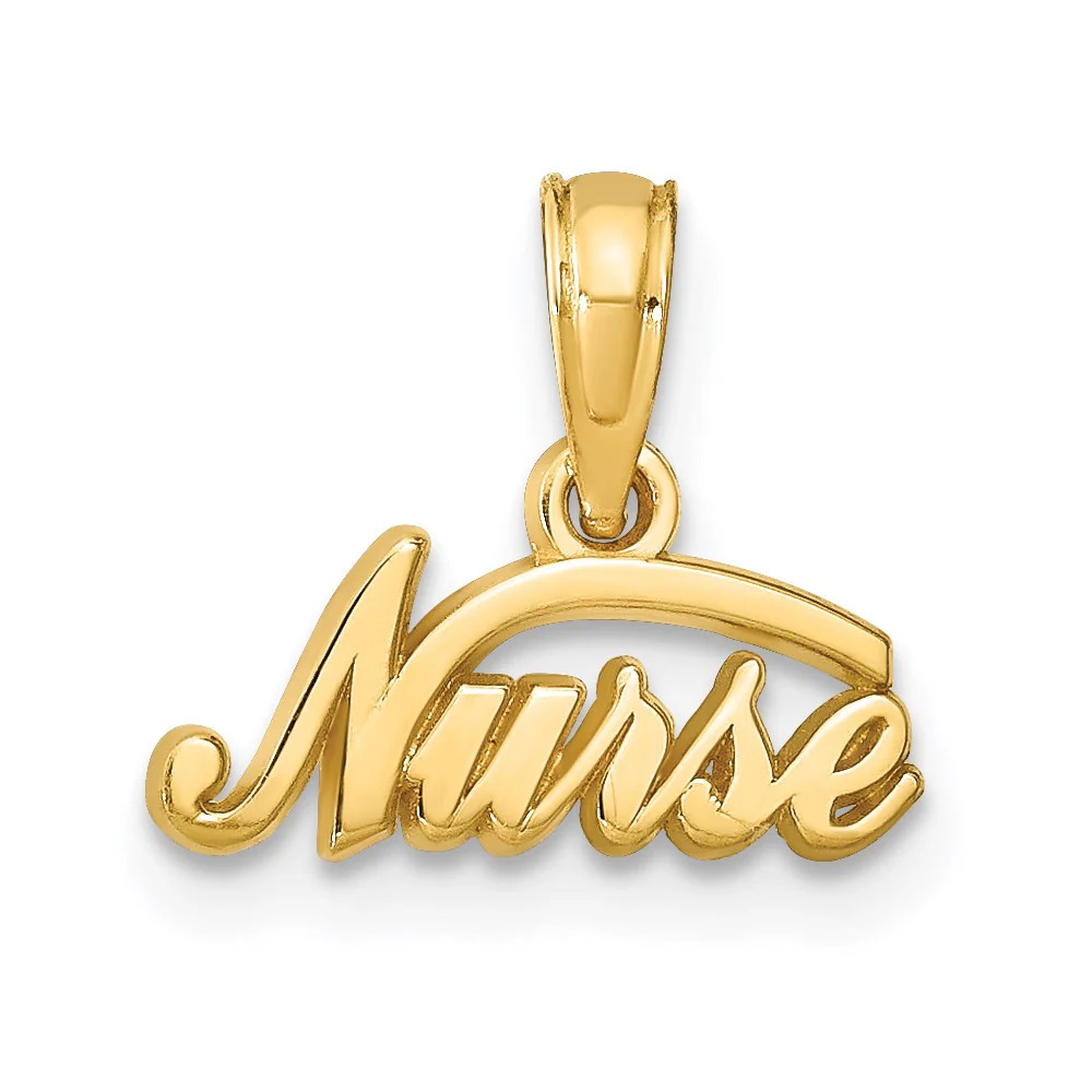 10K / 14K Yellow Gold Nurse Pendant