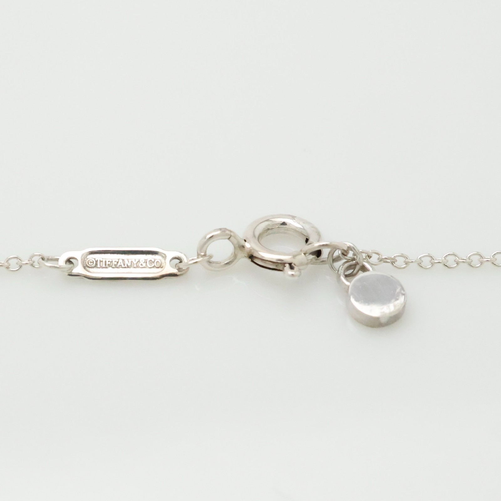 Authentic Tiffany & Co. Return to Round Necklace Silver 925 & Rubedo w/Pouch