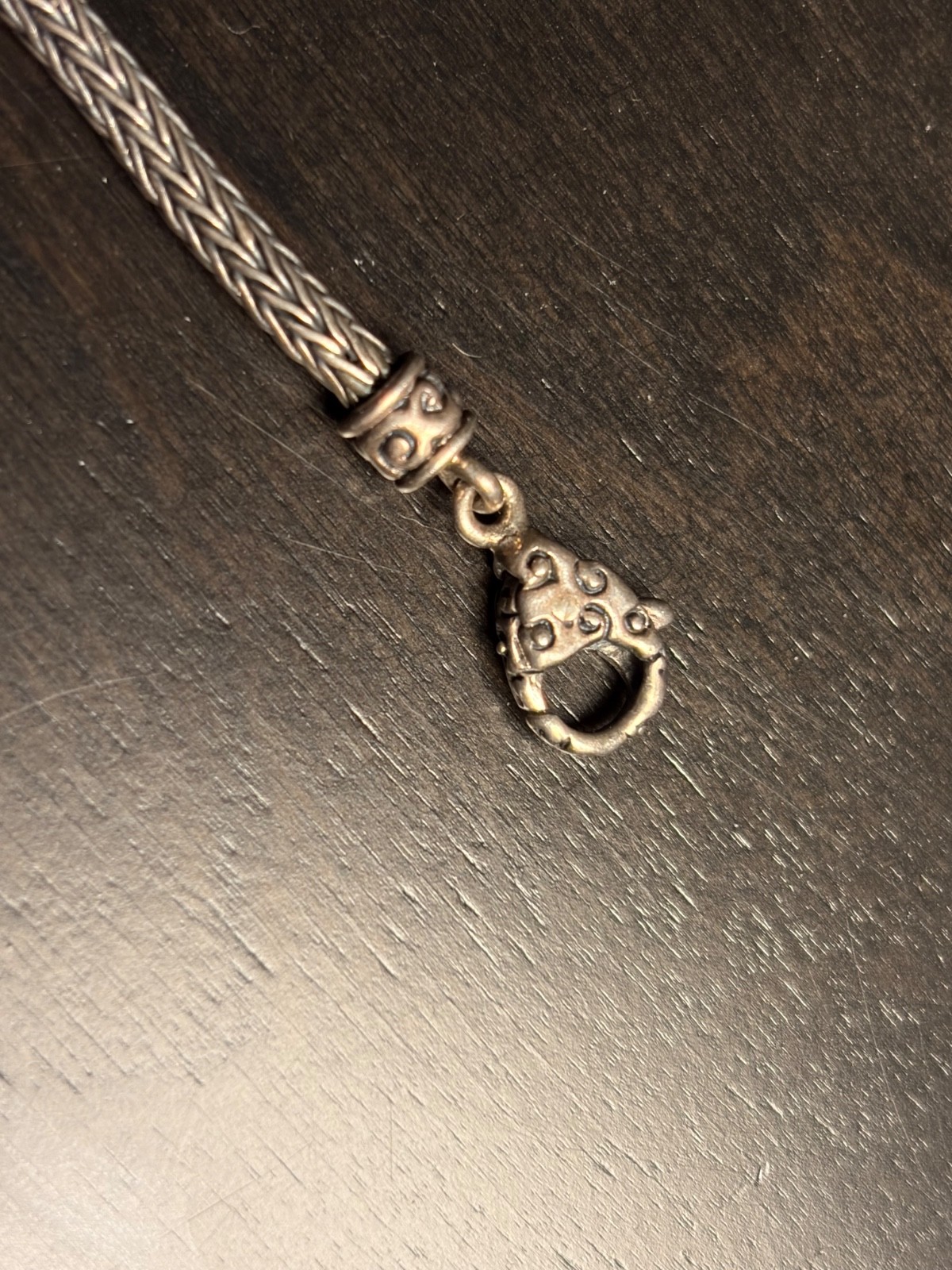 Sterling Silver & 18k Gold Eyes Naga DRAGON Ouroboros Chain Necklace