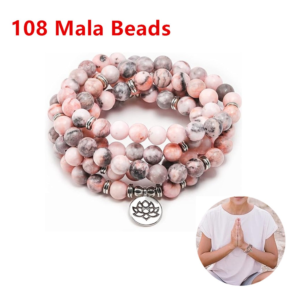8mm 108Mala Beads Wrap Bracelet Necklace for Yoga Charm Bracelet Natural Jewelry