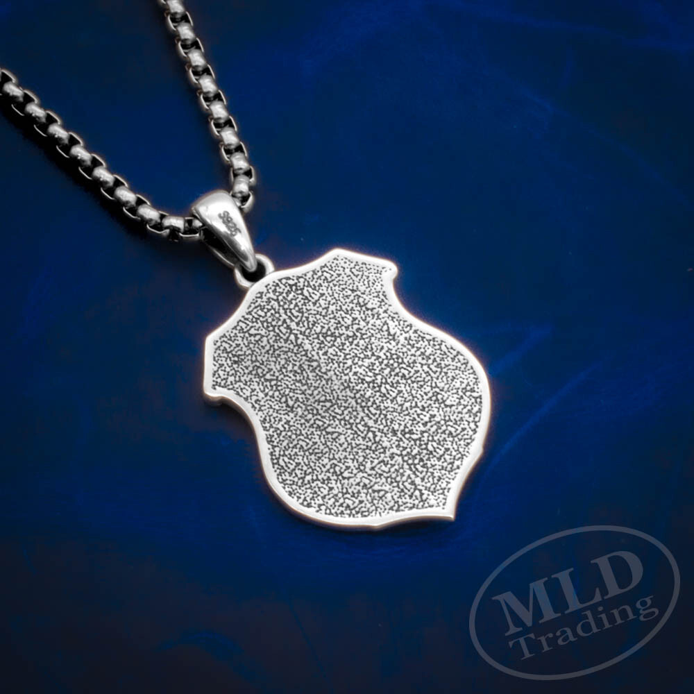 MLD 925 Sterling Silver Saint St Michael Shield Pendant Necklace – 22″ Chain