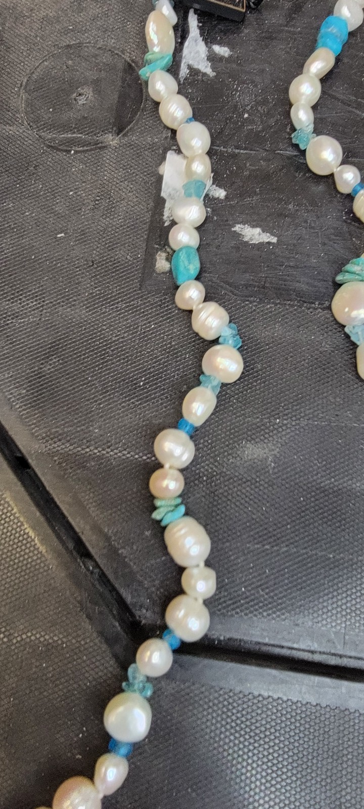 HONORA COLLECTION Freshwater Pearl Turquoise Topaz Beads Chips Necklace 39″ NWT