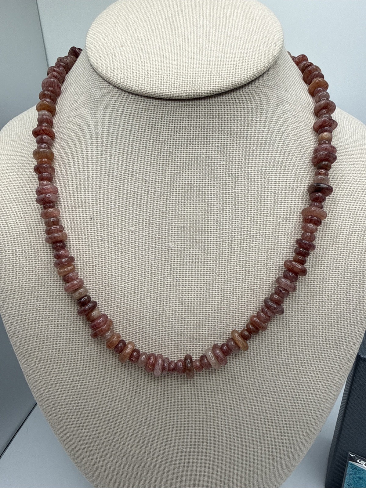 Jay King Natural Nigerian Strawberry Quartz 925 Heart Pendant Necklace
