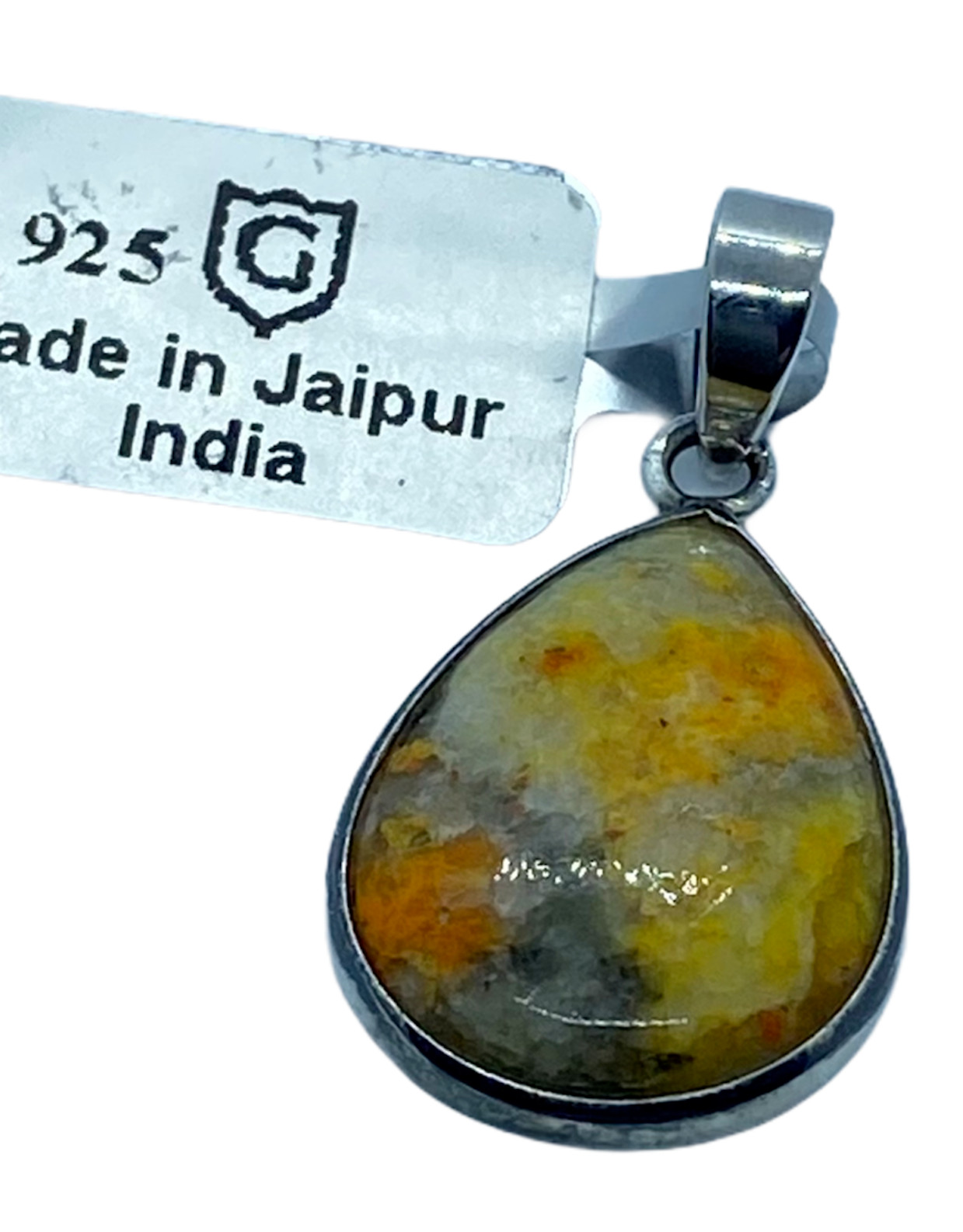 Bumble Bee Jasper 925 Sterling Silver Pendant 9.73cts