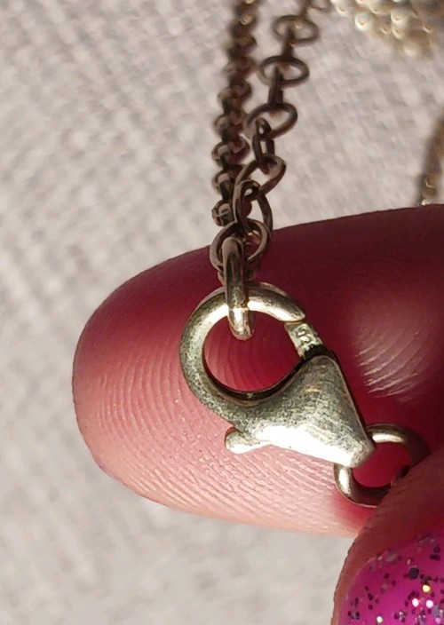 Sterling Silver Hammered Circle Charm Statement Necklace ~22in
