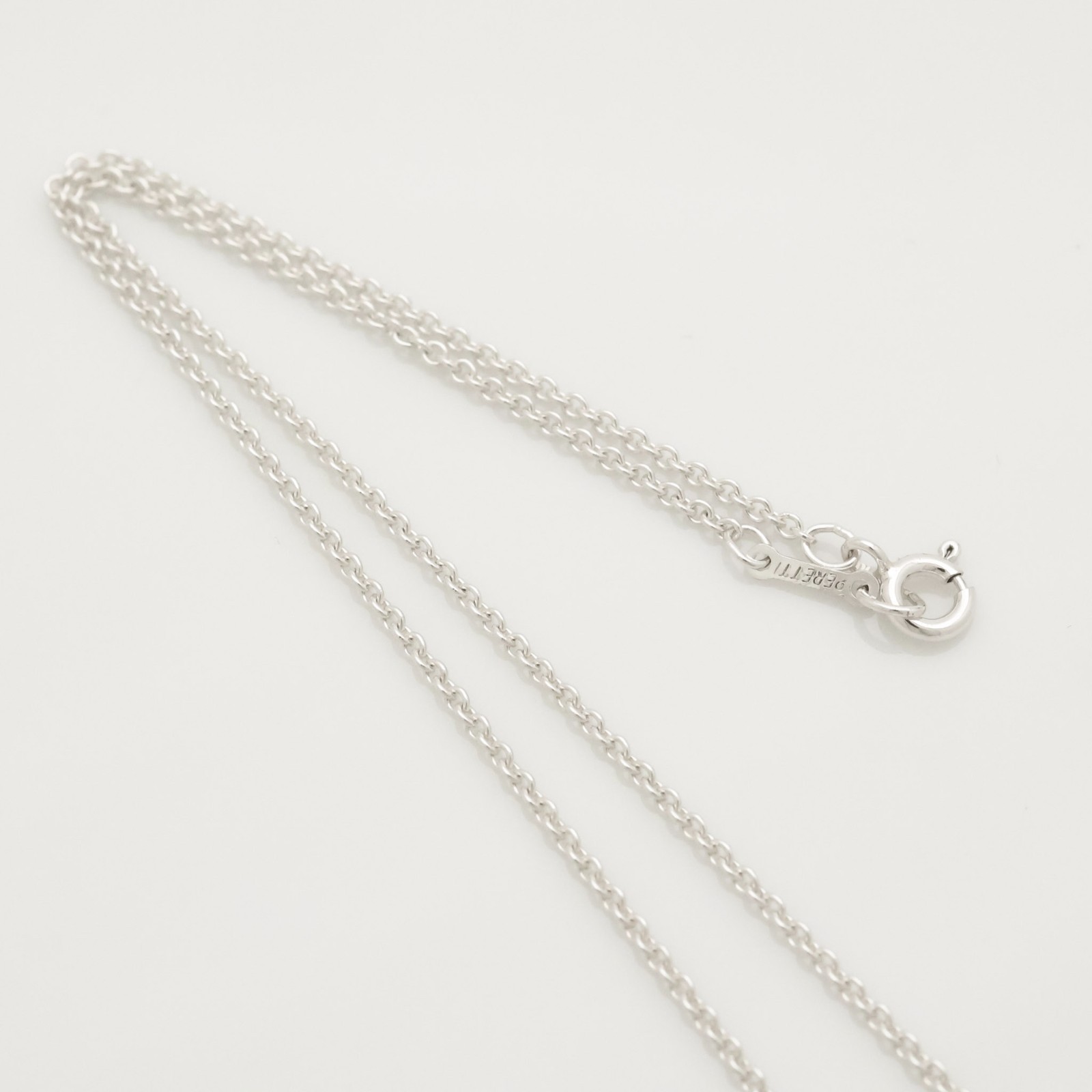 Authentic Tiffany & Co. Peretti Large 20mm Bean Necklace 16″ Silver 925 w/Pouch