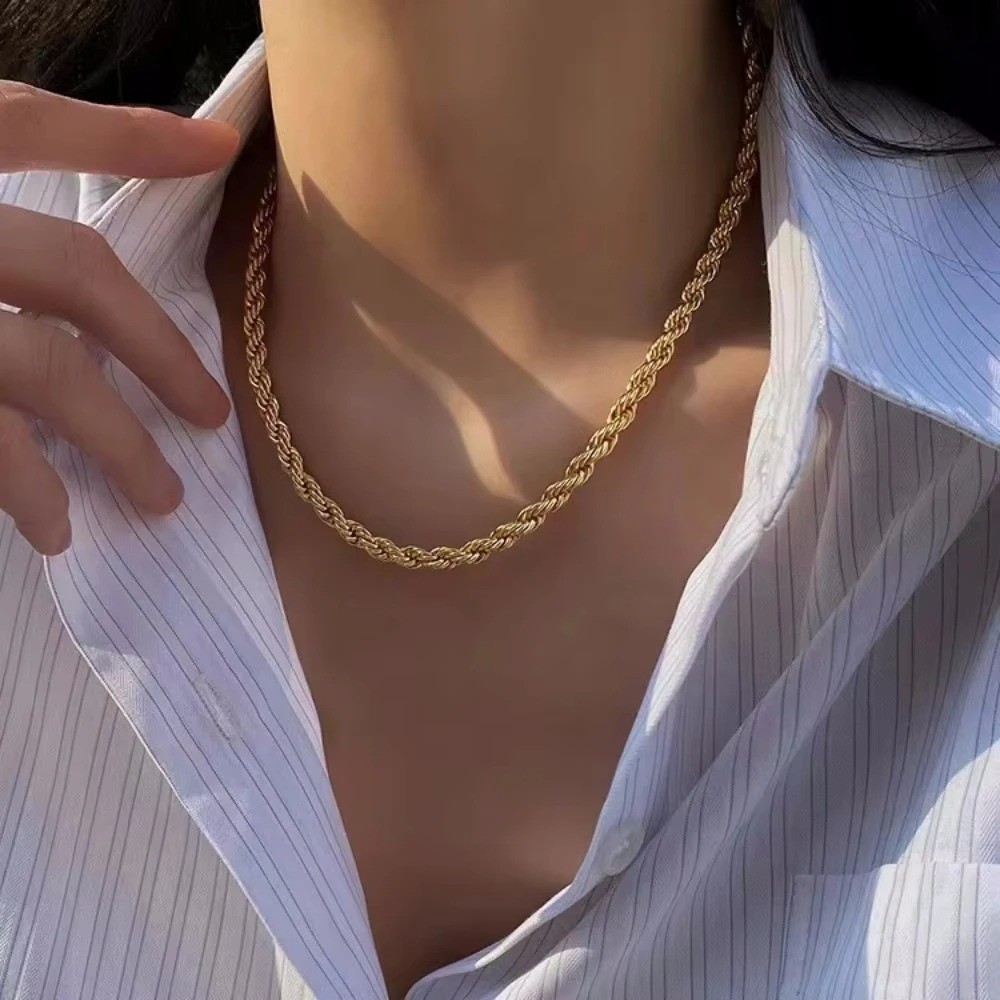 4mm Solid 925 Sterling Silver Italian Rope Chain Necklace Diamond Cut Style