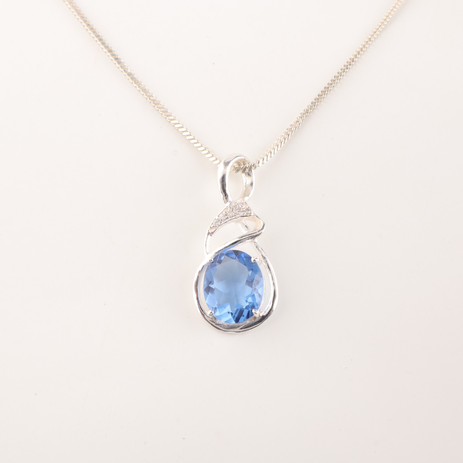 Tanzanite Gemstone 925 Sterling Silver Jewelry Zircon Pendant For Birthday Gift