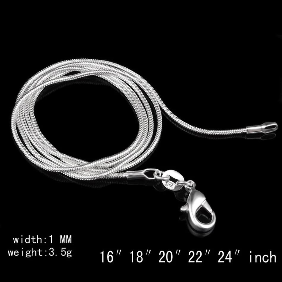 5PCS LOT Wholesale 925 Sterling Silver 16/18/20/22/24/26/28/30 Inch 1mm
