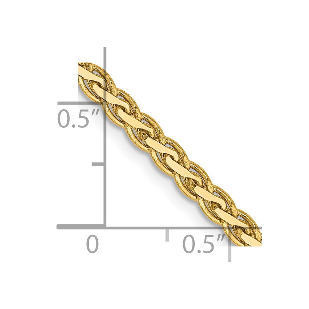 Real 14kt Yellow Gold 18 inch 2.8mm Flat Wheat with Lobster Clasp Chain; 18 inch