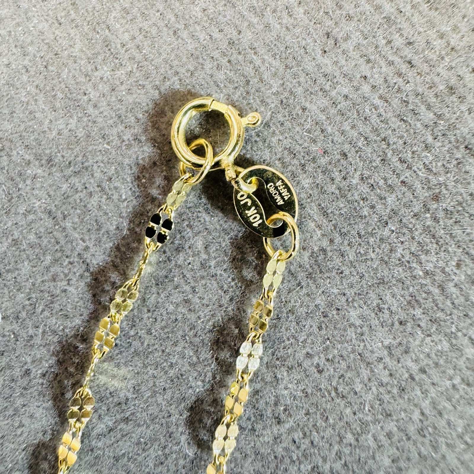 16” Solid 10K Yellow Gold Shimmering Fancy Link Chain Necklace