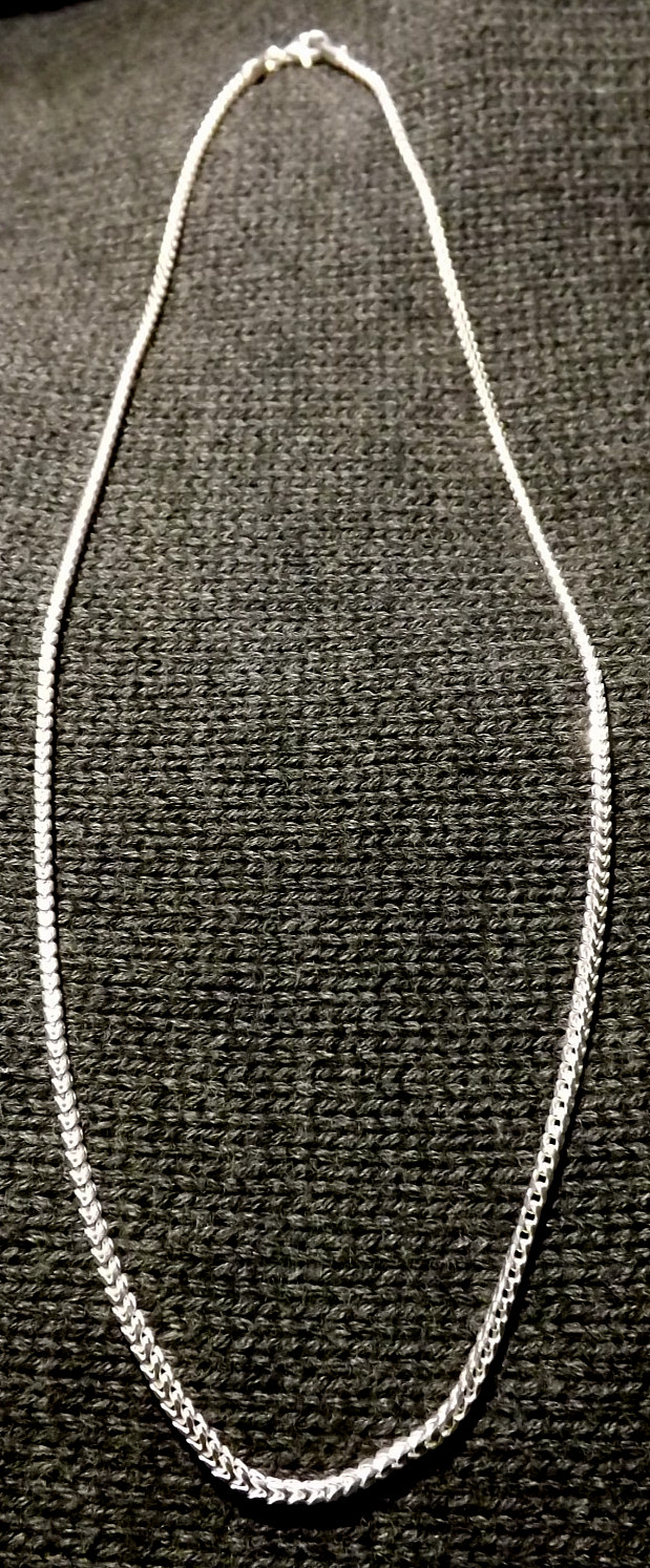 16″ Italian Solid Sterling Silver Franco Link Chain Necklace 925 Silver Chain