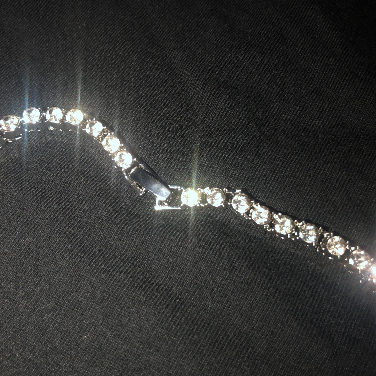 Men 20 Inch Diamond Simulant 4mm Round Cut Tennis Chain,HipHop Neck, 316L Steel