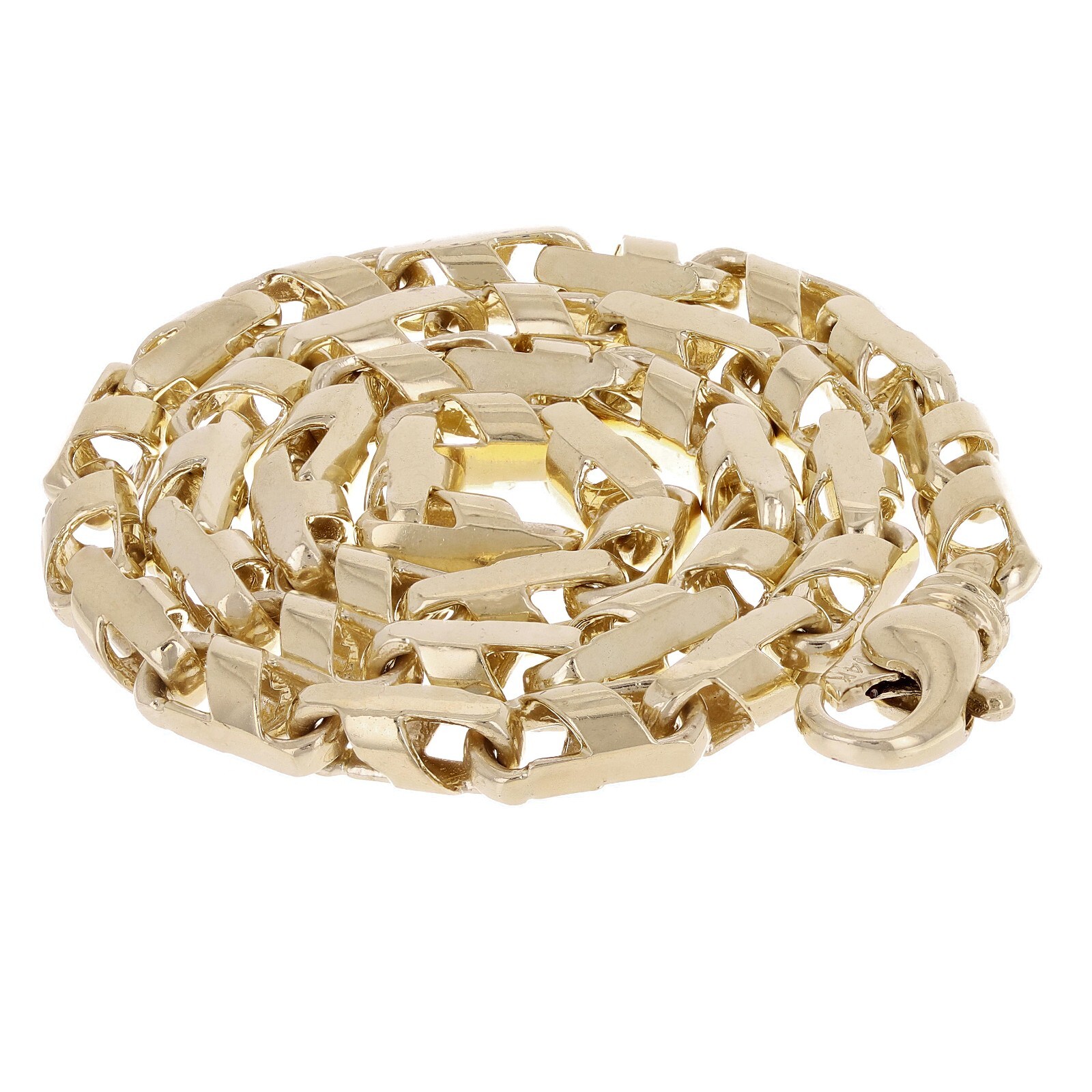 10k Yellow Gold Solid Handmade Fashion Link Necklace 26″ 5.5mm 66.5 grams