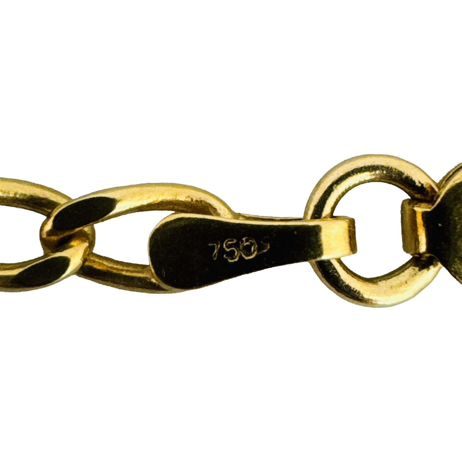 18k Yellow Gold 11.7g Solid Vintage 3mm Curb Link Chain Necklace Italy 20″