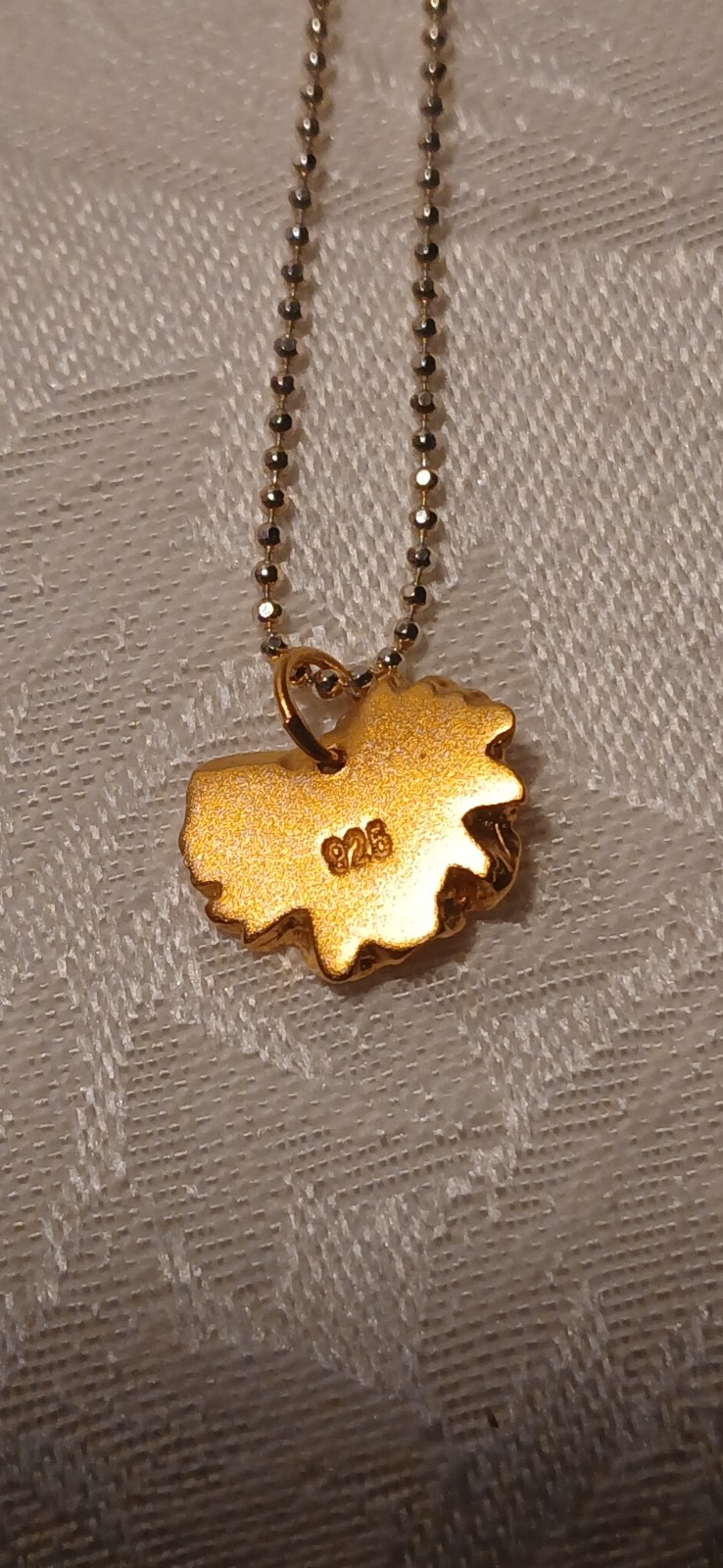 925 Silver Chain, 9.5″, 925 Gold filled Leaf, Charm, Chain, Tiny Dreidel Charm