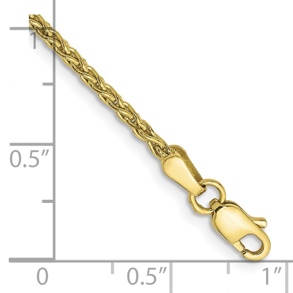 10K Yellow Gold 1-1.75mm Spiga Chain Necklace 7-30 Inch Mens Womens