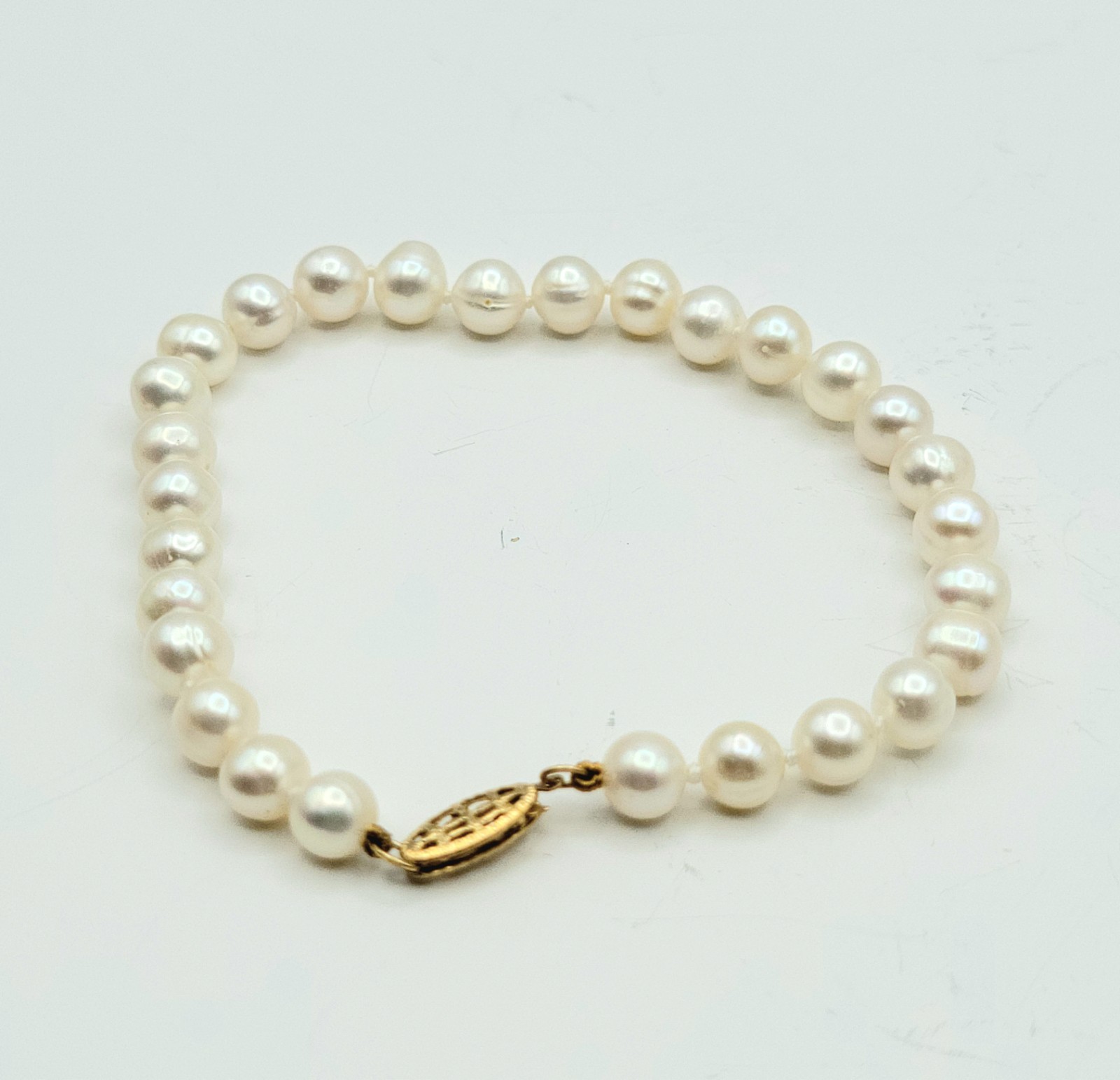 Freshwater Pearls 18″ Necklace 7″ Bracelet + Earrings Set 14K YG Closure