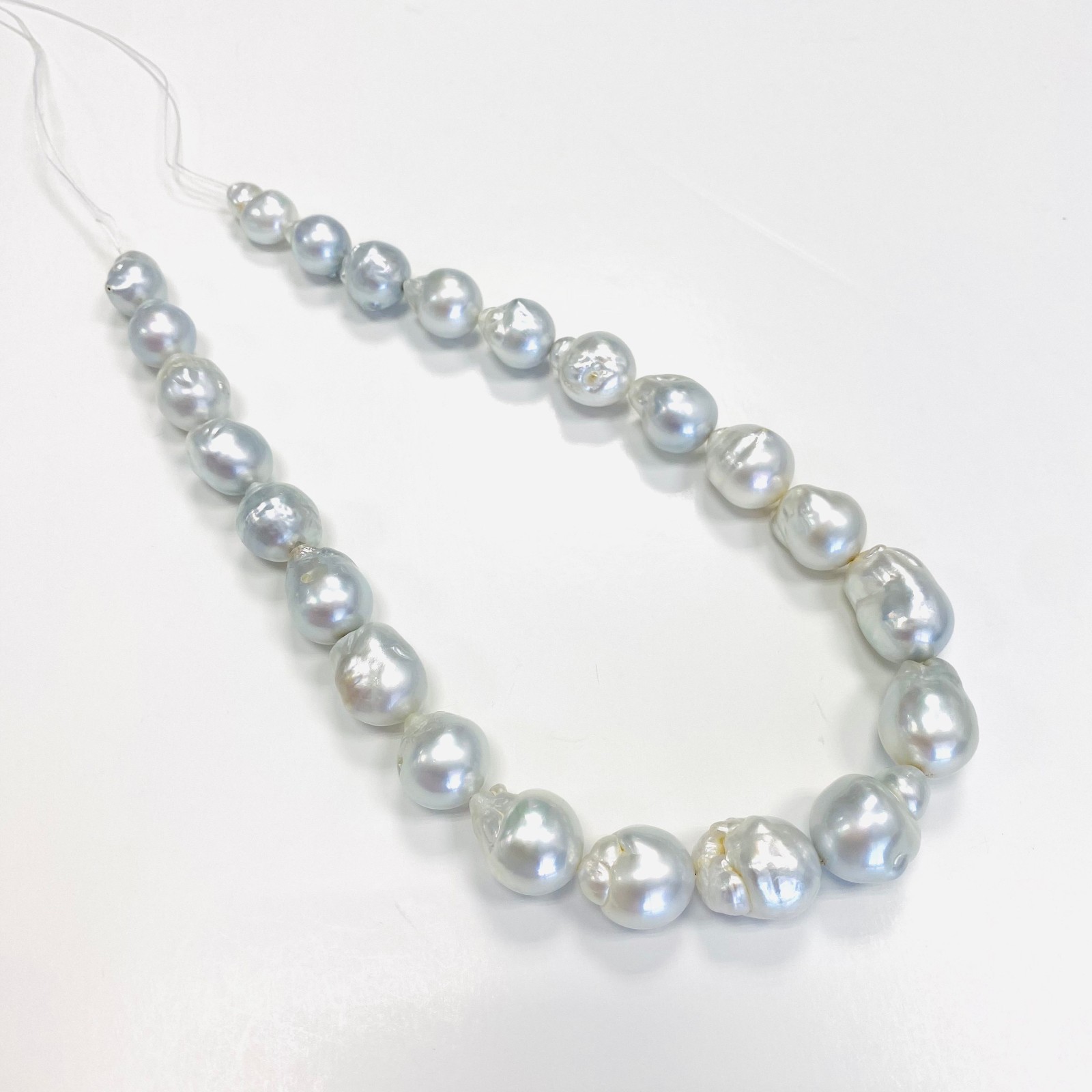 White South Sea Pearl Necklace Loose Strand 12mm to 19mm Large Baroque Pearls