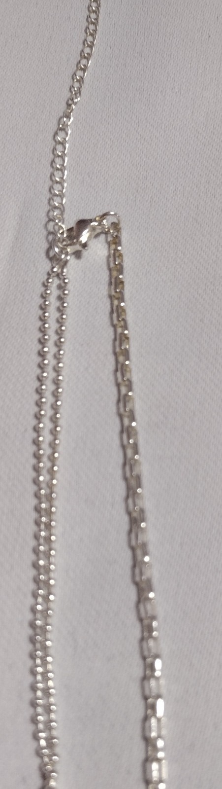 Fun Sterling Silver 12″ (3.5′ Ext) Choker Necklace Dual Style – Paperclip & Bead