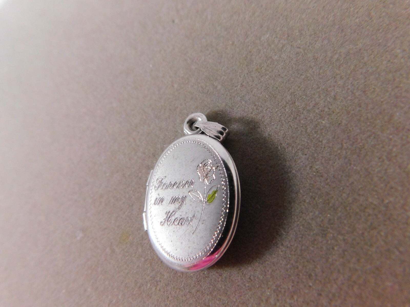 Sterling Silver Rosebud “Forever in my Heart” Photo Locket