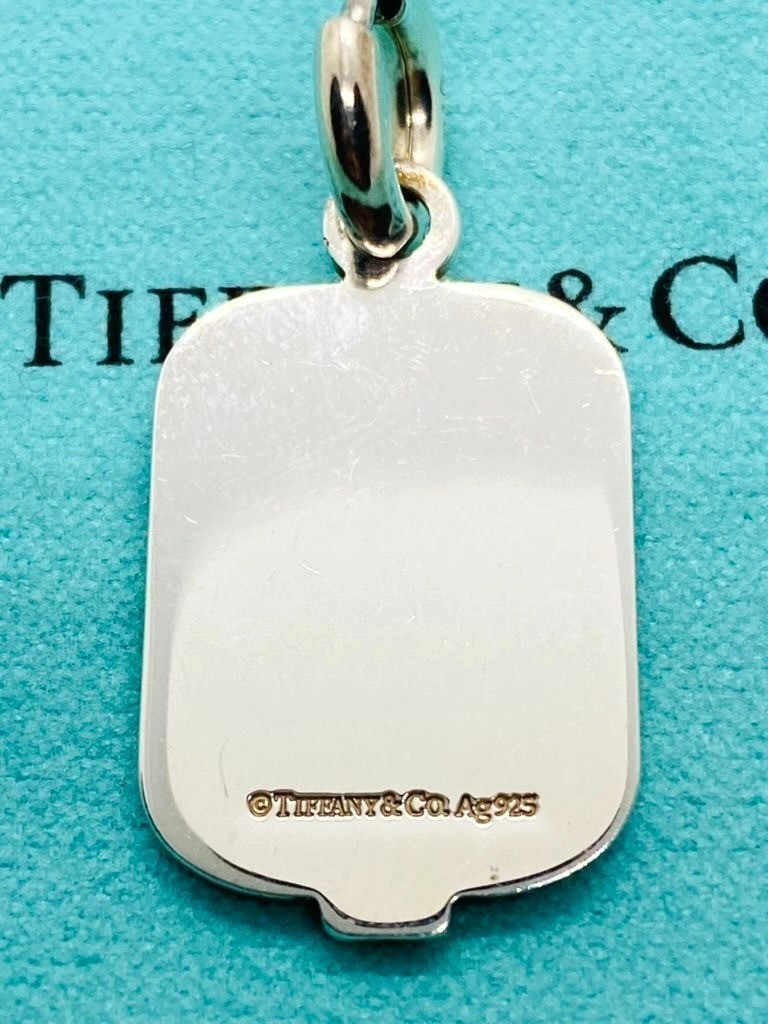 Tiffany & Co Enamel Red Cross Medical Charm Pendant Sterling Silver 925