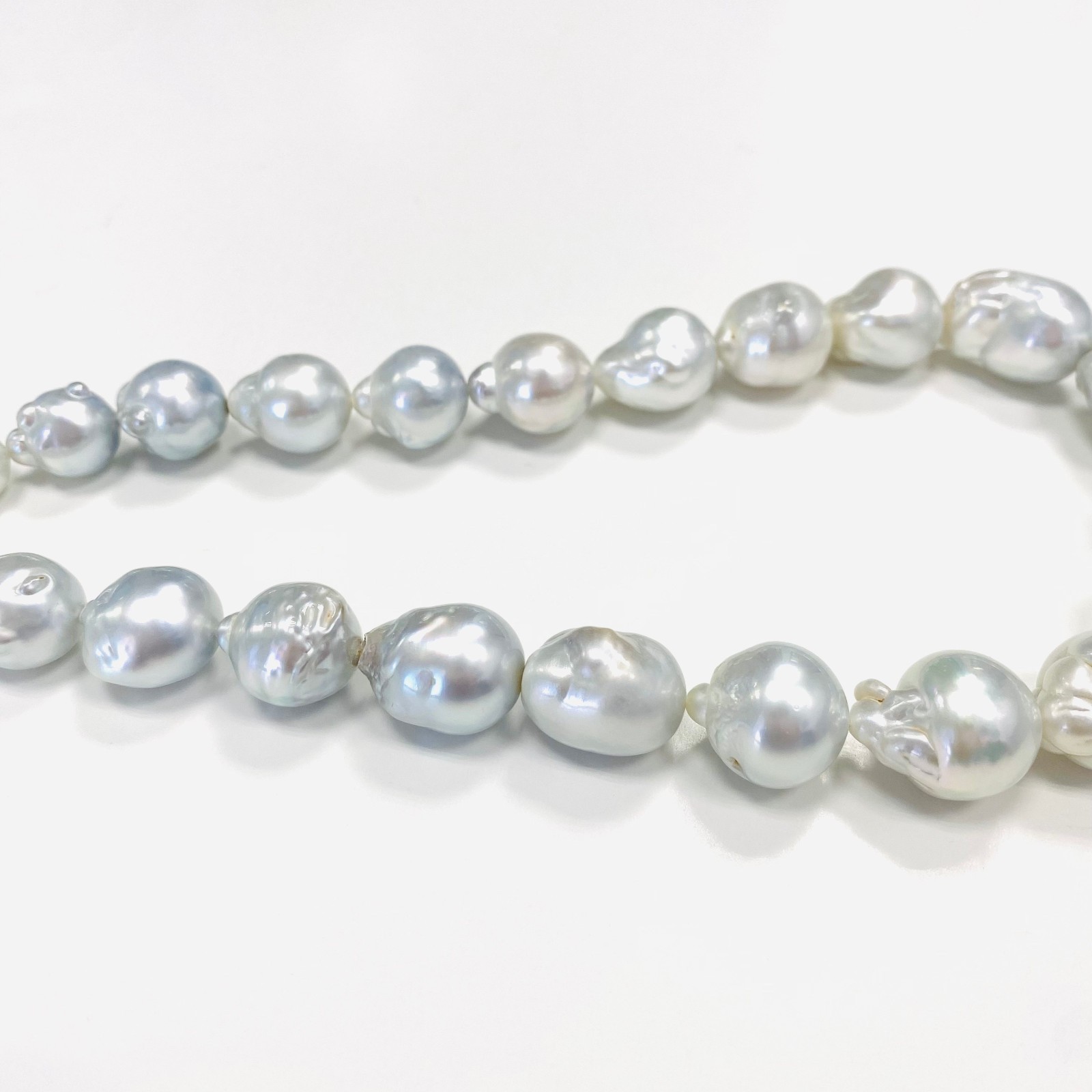 White South Sea Pearl Necklace Loose Strand 12mm to 19mm Large Baroque Pearls