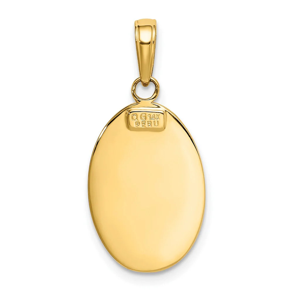 10K / 14K Yellow Gold Saint Christopher Medal Pendant