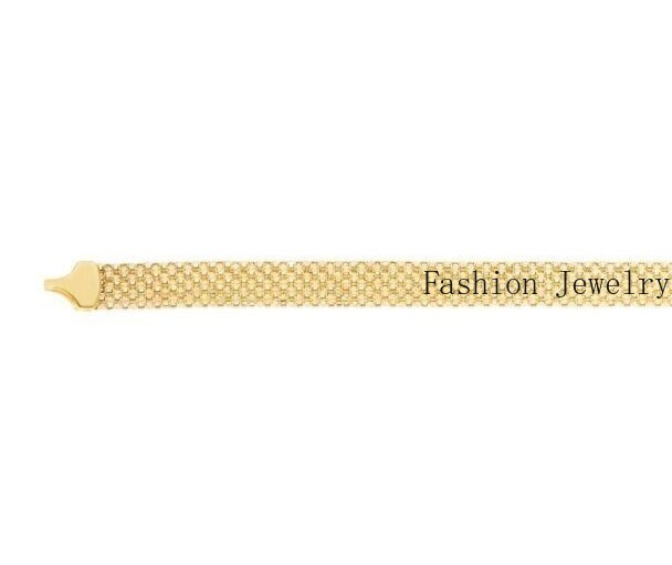 14k Yellow Gold 7.25″ Fashion Bismark Link Chain Bracelet 7MM 3Grams