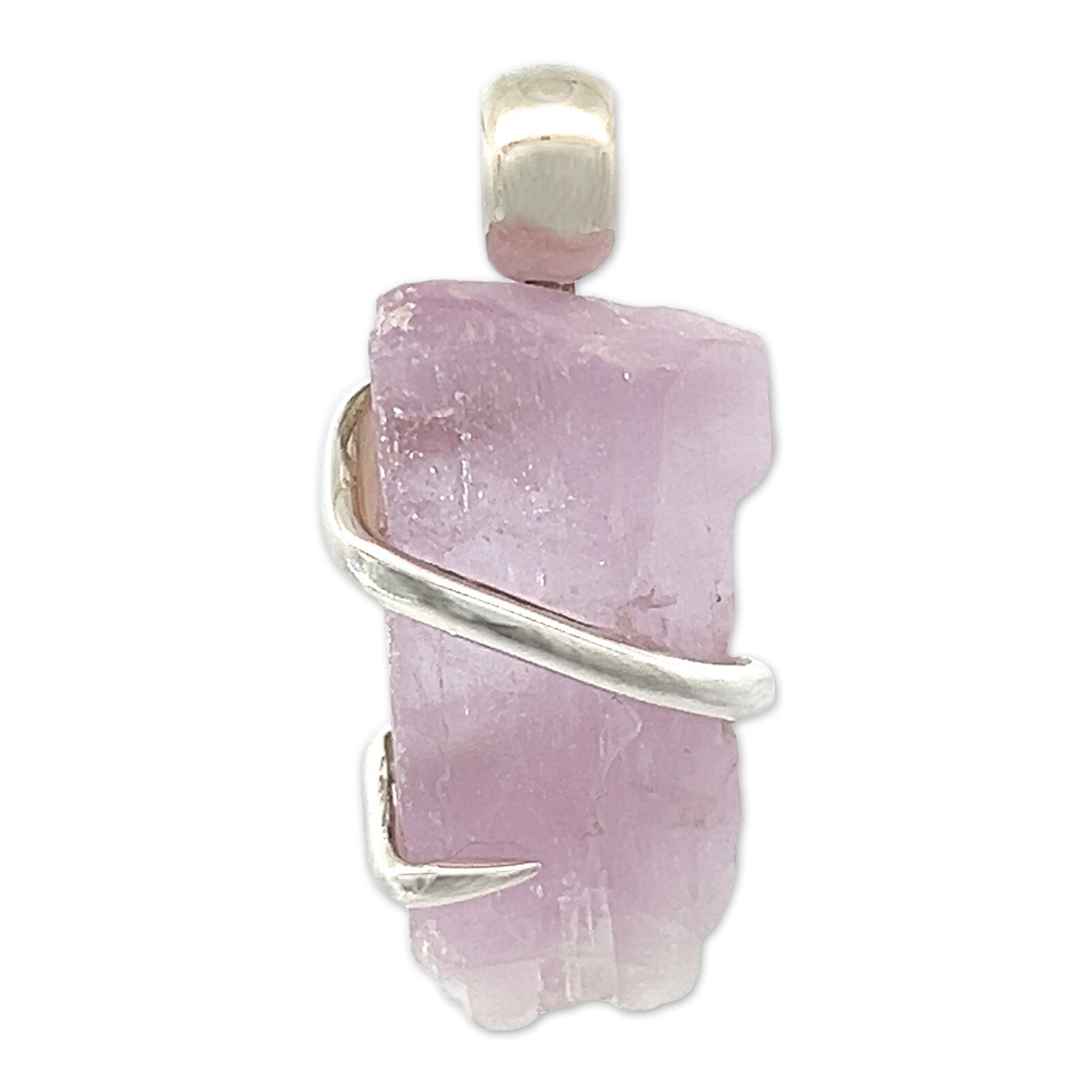 Kunzite Crystal Pendant Necklace by Stones Desire