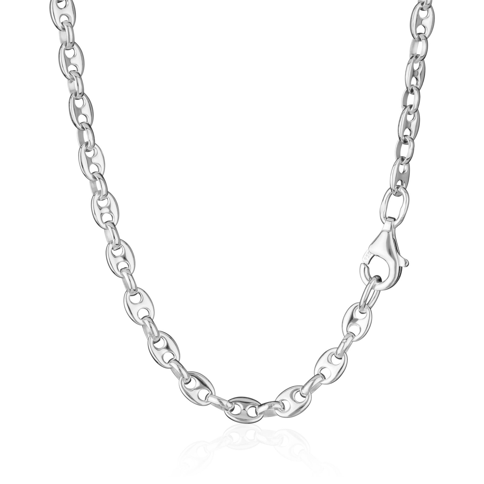 Necklace 70cm Coffee Bean Chain 925 Sterling Silver 3.5mm Wide Silver Chain
