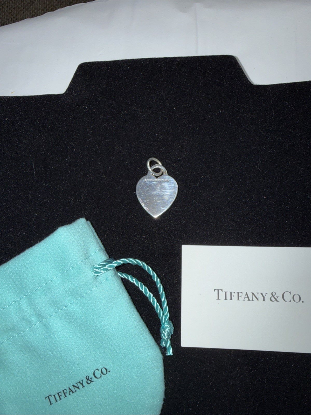 Tiffany & Co Elsa Peretti 925 Sterling Silver Heart Charm Pendant