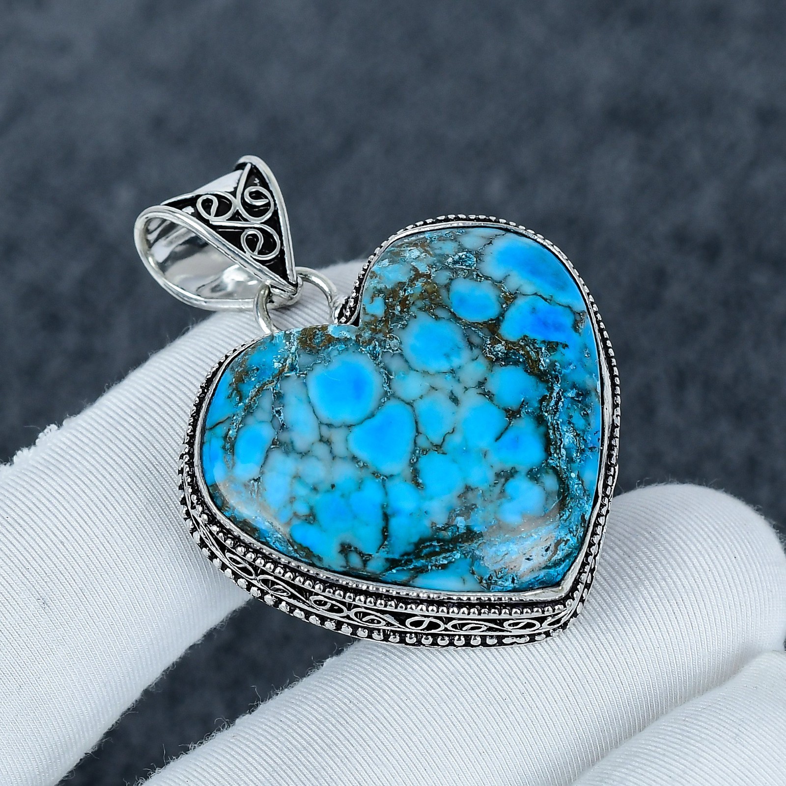 Turquoise Gemstone Handmade 925 Sterling Silver Jewelry, Handmade Pendant Gift