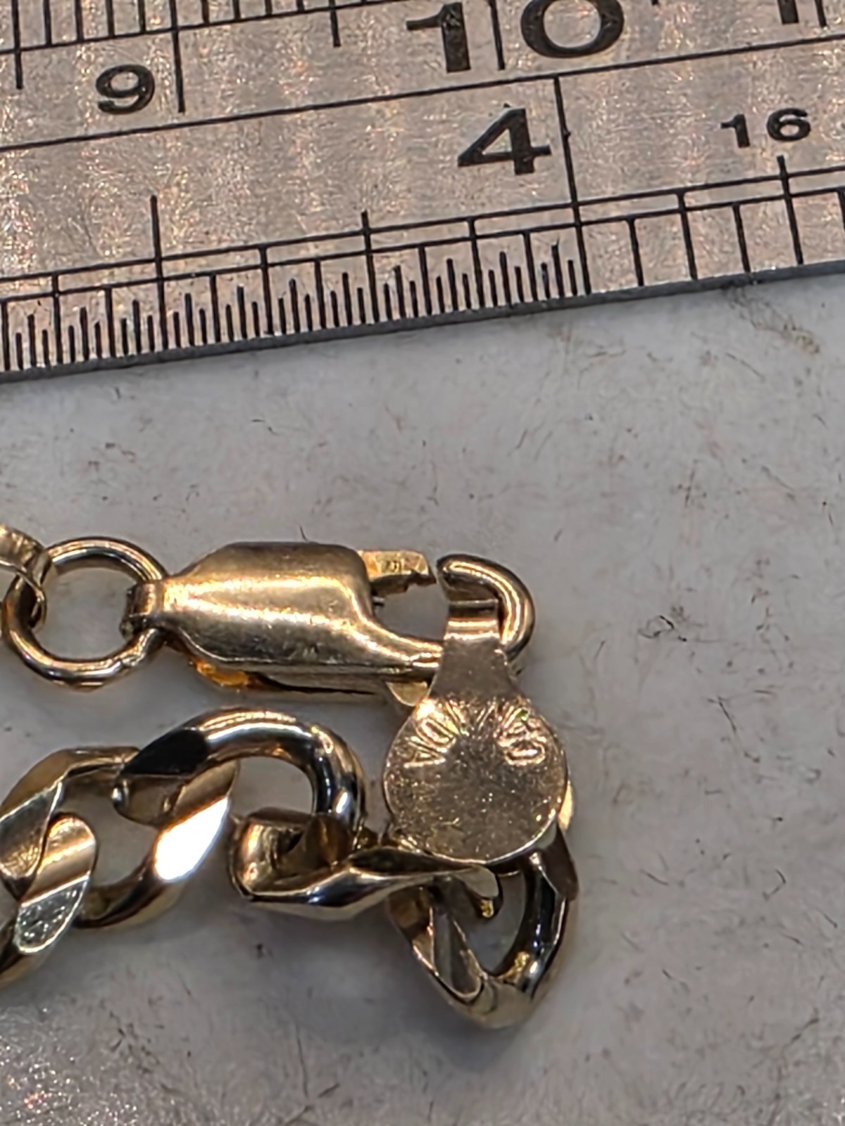 10k Solid Yellow Gold Authentic 5mm Cuban Link Bracelet S9″ 11.8gms!