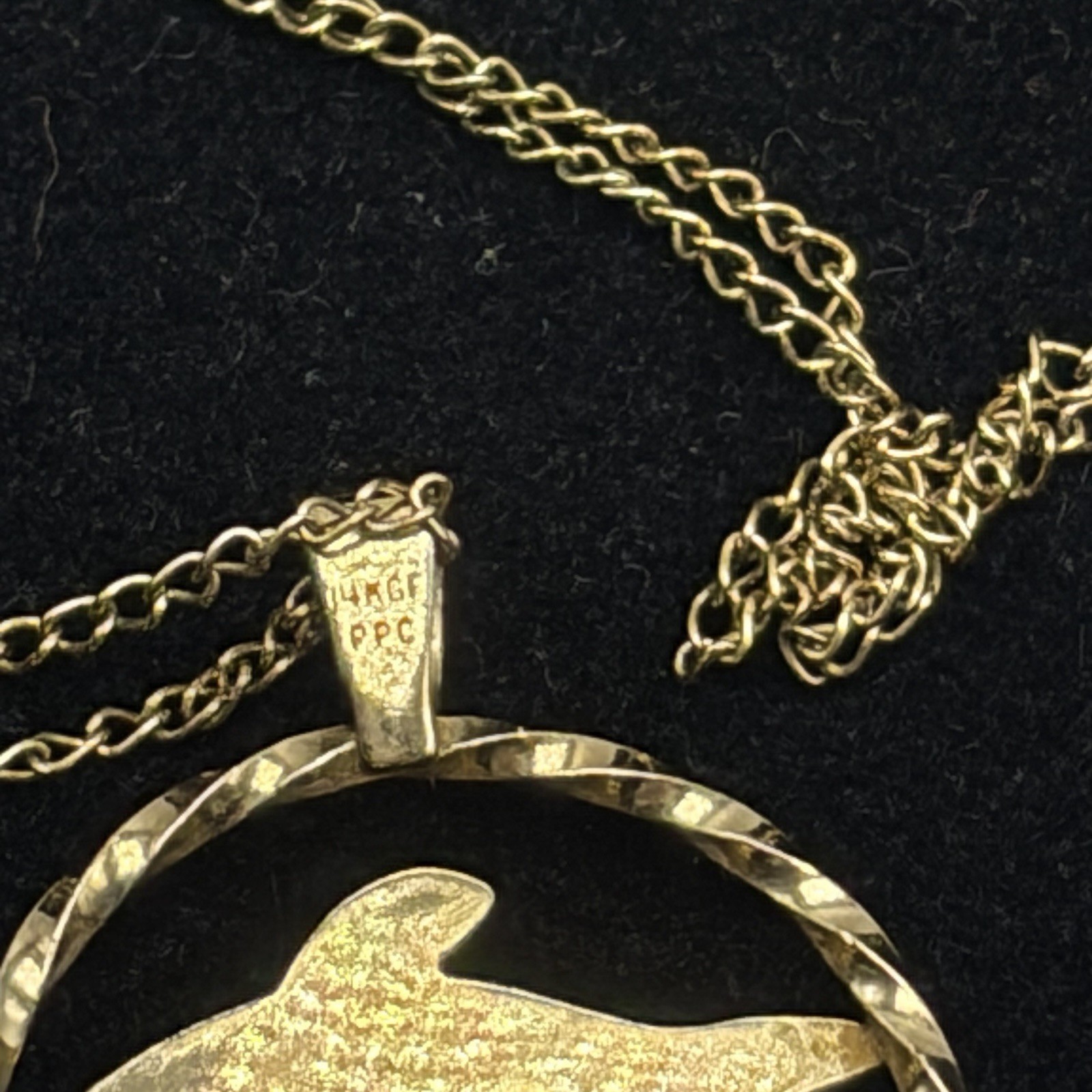 14K Gold Filled Men Women Dolphins Beach Pendant 7/8″ Chain 18″ Gift